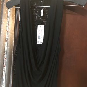 Black midi sky dress